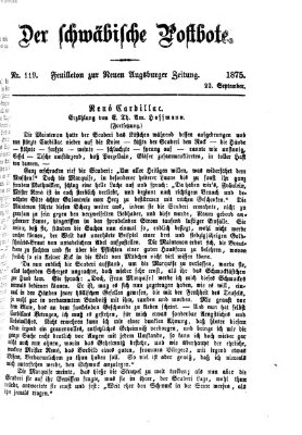 Der schwäbische Postbote (Neue Augsburger Zeitung) Mittwoch 22. September 1875