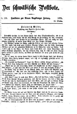 Der schwäbische Postbote (Neue Augsburger Zeitung) Donnerstag 28. Oktober 1875