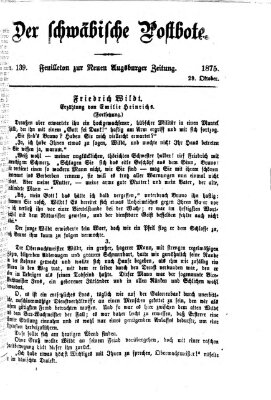 Der schwäbische Postbote (Neue Augsburger Zeitung) Freitag 29. Oktober 1875