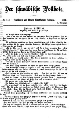 Der schwäbische Postbote (Neue Augsburger Zeitung) Freitag 5. November 1875