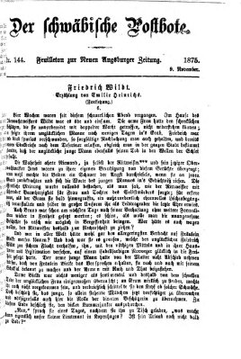 Der schwäbische Postbote (Neue Augsburger Zeitung) Dienstag 9. November 1875