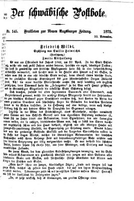 Der schwäbische Postbote (Neue Augsburger Zeitung) Mittwoch 10. November 1875