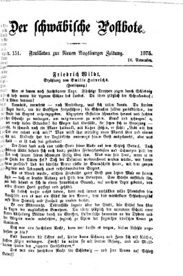 Der schwäbische Postbote (Neue Augsburger Zeitung) Donnerstag 18. November 1875