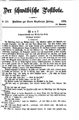 Der schwäbische Postbote (Neue Augsburger Zeitung) Samstag 20. November 1875