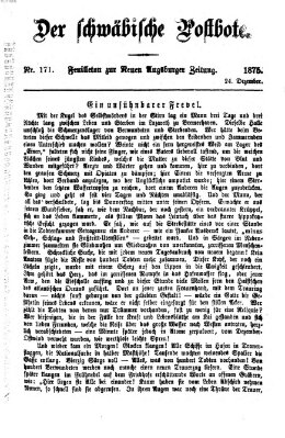 Der schwäbische Postbote (Neue Augsburger Zeitung) Freitag 24. Dezember 1875