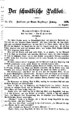 Der schwäbische Postbote (Neue Augsburger Zeitung) Mittwoch 29. Dezember 1875