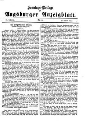 Augsburger Anzeigeblatt. Sonntags-Beilage zum Augsburger Anzeigblatt (Augsburger Anzeigeblatt) Sonntag 24. Januar 1875