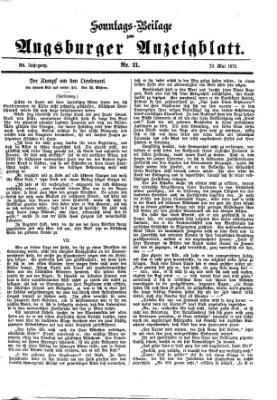 Augsburger Anzeigeblatt. Sonntags-Beilage zum Augsburger Anzeigblatt (Augsburger Anzeigeblatt) Sonntag 23. Mai 1875