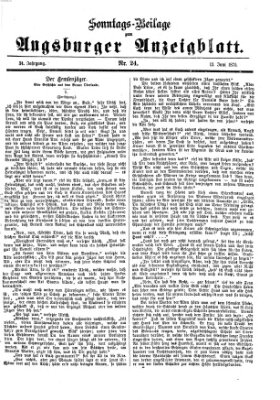 Augsburger Anzeigeblatt. Sonntags-Beilage zum Augsburger Anzeigblatt (Augsburger Anzeigeblatt) Sonntag 13. Juni 1875