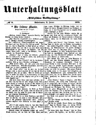 Unterhaltungsblatt zur Kaiserslauterer Zeitung (Pfälzische Volkszeitung) Sonntag 31. Januar 1875