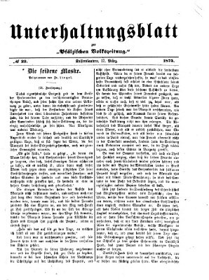 Unterhaltungsblatt zur Kaiserslauterer Zeitung (Pfälzische Volkszeitung) Mittwoch 17. März 1875