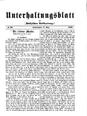 Unterhaltungsblatt zur Kaiserslauterer Zeitung (Pfälzische Volkszeitung) Mittwoch 31. März 1875