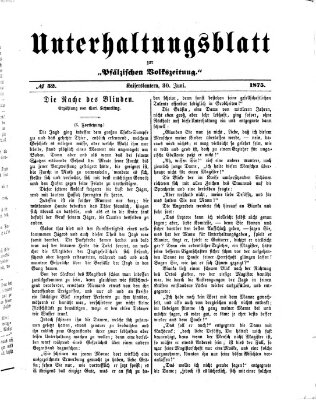 Unterhaltungsblatt zur Kaiserslauterer Zeitung (Pfälzische Volkszeitung) Mittwoch 30. Juni 1875