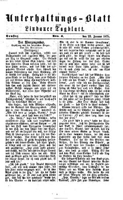 Lindauer Tagblatt für Stadt und Land. Unterhaltungs-Blatt zum Lindauer Tagblatt (Lindauer Tagblatt für Stadt und Land) Samstag 23. Januar 1875