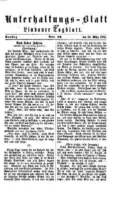 Lindauer Tagblatt für Stadt und Land. Unterhaltungs-Blatt zum Lindauer Tagblatt (Lindauer Tagblatt für Stadt und Land) Samstag 20. März 1875