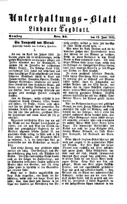 Lindauer Tagblatt für Stadt und Land. Unterhaltungs-Blatt zum Lindauer Tagblatt (Lindauer Tagblatt für Stadt und Land) Samstag 19. Juni 1875