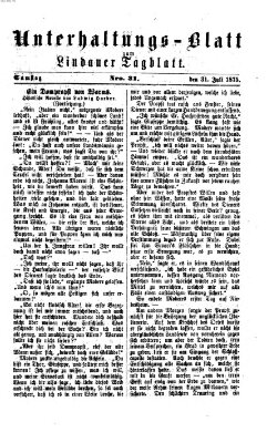 Lindauer Tagblatt für Stadt und Land. Unterhaltungs-Blatt zum Lindauer Tagblatt (Lindauer Tagblatt für Stadt und Land) Samstag 31. Juli 1875