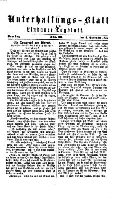 Lindauer Tagblatt für Stadt und Land. Unterhaltungs-Blatt zum Lindauer Tagblatt (Lindauer Tagblatt für Stadt und Land) Samstag 4. September 1875