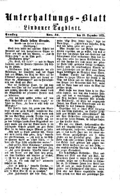 Lindauer Tagblatt für Stadt und Land. Unterhaltungs-Blatt zum Lindauer Tagblatt (Lindauer Tagblatt für Stadt und Land) Samstag 18. Dezember 1875