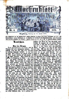 Wochenblatt für das christliche Volk Sonntag 24. Januar 1875