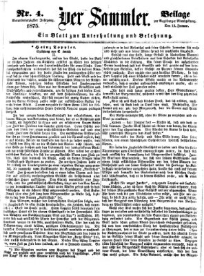 Der Sammler (Augsburger Abendzeitung) Dienstag 12. Januar 1875