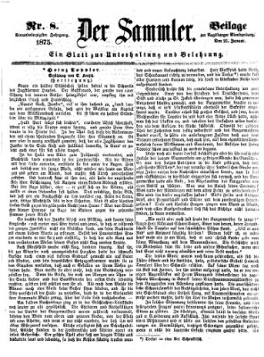 Der Sammler (Augsburger Abendzeitung) Donnerstag 21. Januar 1875