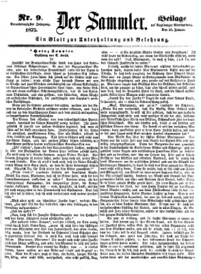 Der Sammler (Augsburger Abendzeitung) Samstag 23. Januar 1875