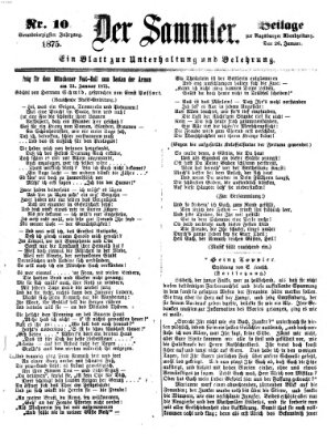 Der Sammler (Augsburger Abendzeitung) Dienstag 26. Januar 1875