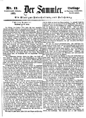 Der Sammler (Augsburger Abendzeitung) Donnerstag 28. Januar 1875