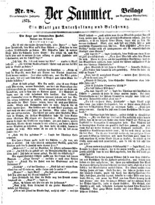 Der Sammler (Augsburger Abendzeitung) Dienstag 9. März 1875