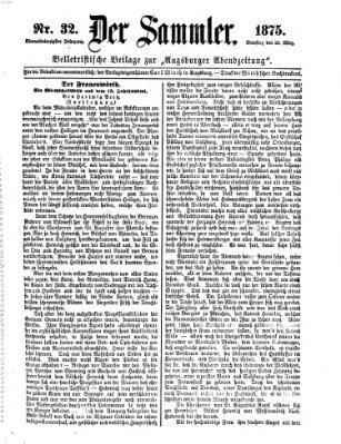 Der Sammler (Augsburger Abendzeitung) Samstag 20. März 1875