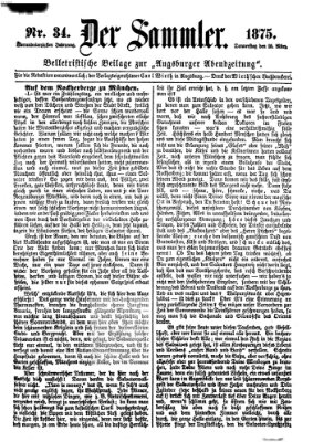 Der Sammler (Augsburger Abendzeitung) Donnerstag 25. März 1875