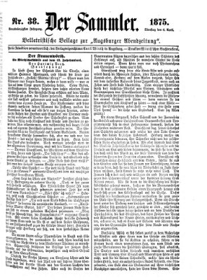 Der Sammler (Augsburger Abendzeitung) Dienstag 6. April 1875