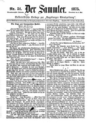 Der Sammler (Augsburger Abendzeitung) Samstag 8. Mai 1875