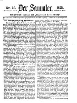 Der Sammler (Augsburger Abendzeitung) Samstag 29. Mai 1875