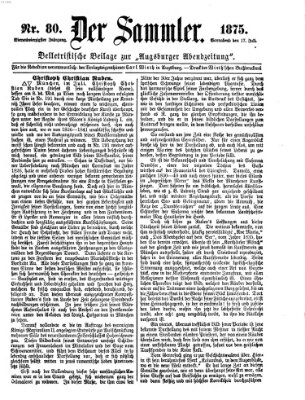 Der Sammler (Augsburger Abendzeitung) Samstag 17. Juli 1875