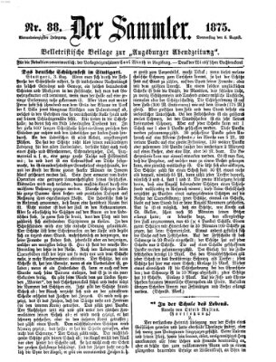 Der Sammler (Augsburger Abendzeitung) Donnerstag 5. August 1875