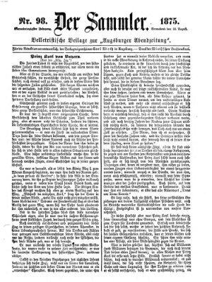 Der Sammler (Augsburger Abendzeitung) Samstag 28. August 1875