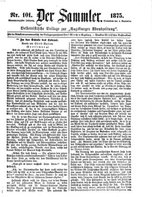 Der Sammler (Augsburger Abendzeitung) Samstag 4. September 1875