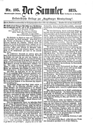 Der Sammler (Augsburger Abendzeitung) Montag 13. September 1875