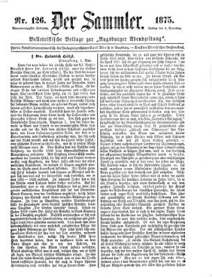 Der Sammler (Augsburger Abendzeitung) Freitag 5. November 1875