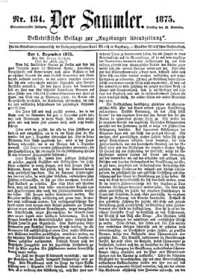 Der Sammler (Augsburger Abendzeitung) Dienstag 23. November 1875