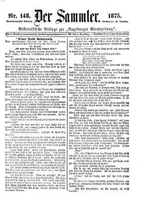 Der Sammler (Augsburger Abendzeitung) Dienstag 28. Dezember 1875