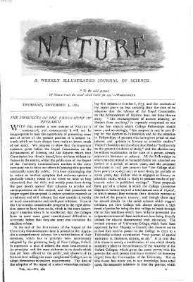 Nature Donnerstag 5. November 1874