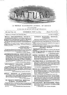 Nature Donnerstag 20. Mai 1875