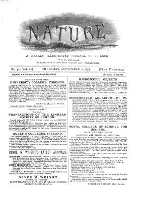 Nature Donnerstag 2. September 1875