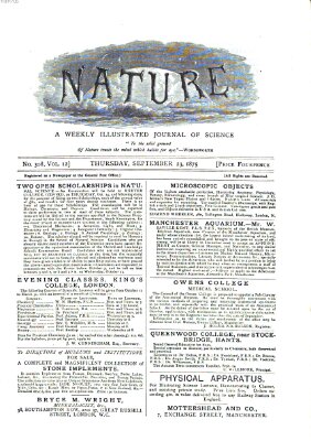 Nature Donnerstag 23. September 1875