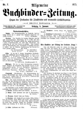 Allgemeine Buchbinderzeitung Freitag 8. Januar 1875