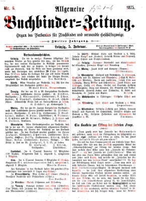 Allgemeine Buchbinderzeitung Freitag 5. Februar 1875