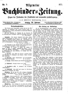 Allgemeine Buchbinderzeitung Freitag 26. Februar 1875